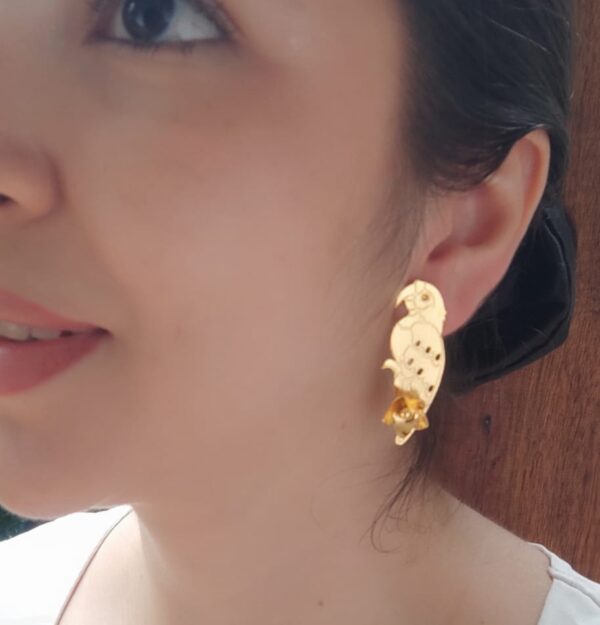 Aretes Loro Bronce