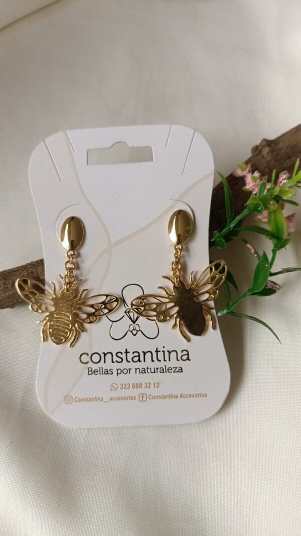 Aretes Abejas Bronce