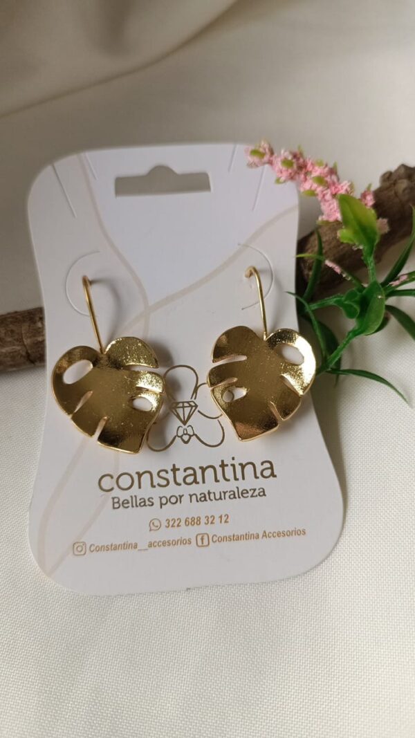 Aretes Hojas de Balazo Bronce