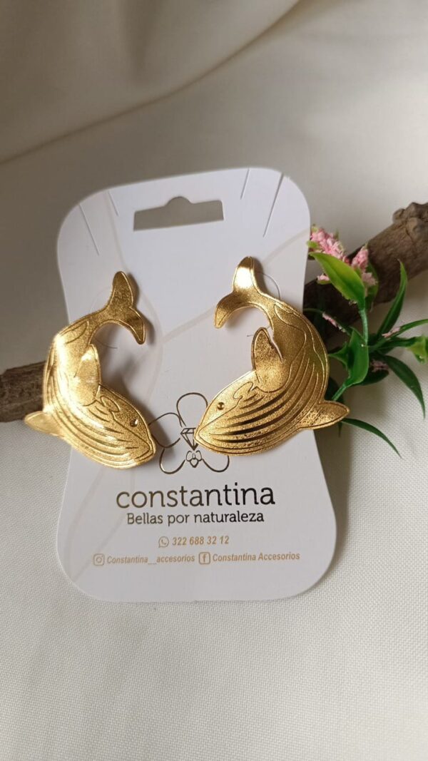 Aretes Ballena Bronce