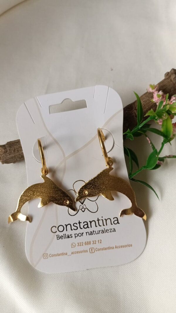 Aretes Delfines Bronce