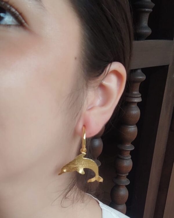 Aretes Delfines Bronce - Image 2