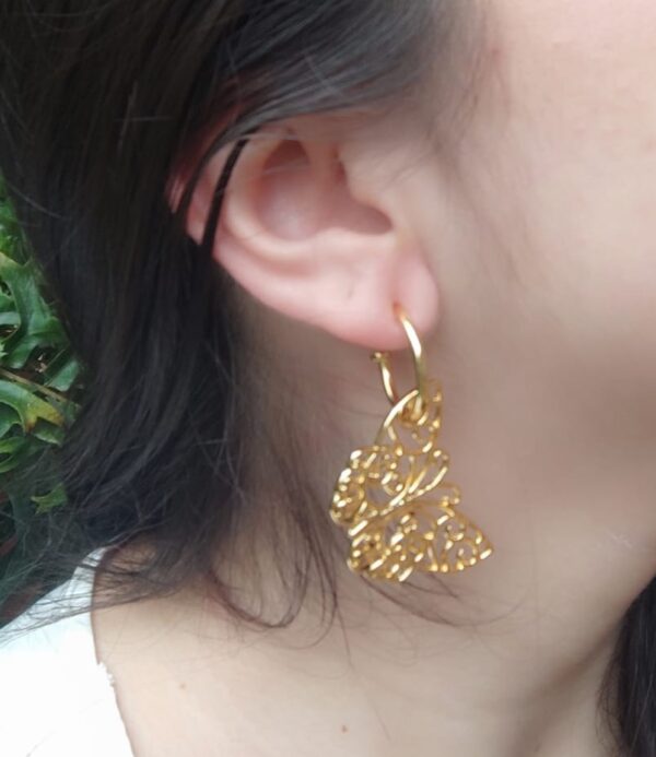 Aretes Mariposa Bronce